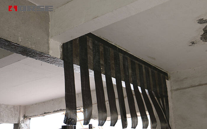 Reinforcement of frame beam with unidirectional carbon fiber fabric