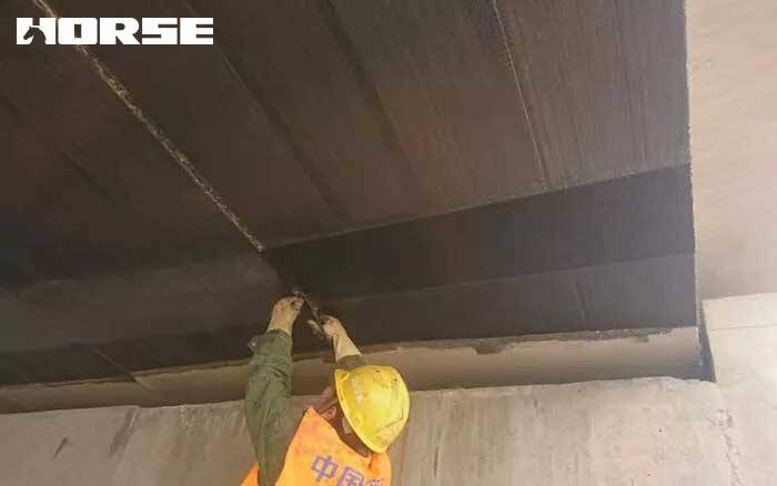 Carbon fiber wrapping(CFRP) for bridge repair